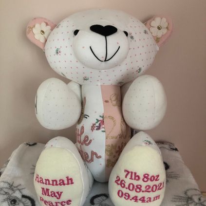 Customer image of Baby Clothing Memory Bear - Baby Girl