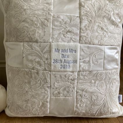 Customer image of Wedding Dress Keepsake Cushion