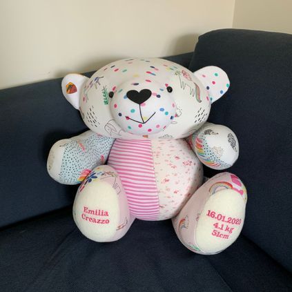 Customer image of Baby Clothing Memory Bear - Baby Girl