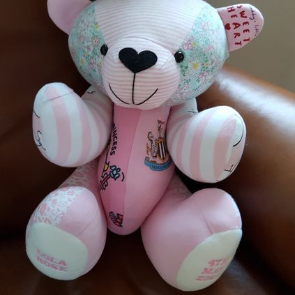 Customer image of Baby Clothing Memory Bear - Baby Girl