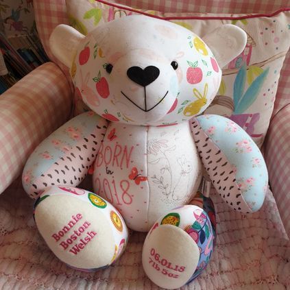 Customer image of Baby Clothing Memory Bear - Baby Girl