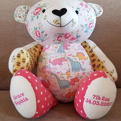 Customer image of Baby Clothing Memory Bear - Baby Girl