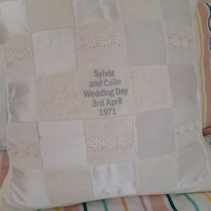 Customer image of Wedding Dress Keepsake Cushion