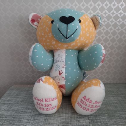 Customer image of Baby Clothing Memory Bear - Baby Girl
