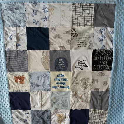 Customer image of Memory Blanket / Quilt with Popcorn Bobble Edging