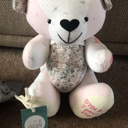 Customer image of Baby Clothing Memory Bear - Baby Girl