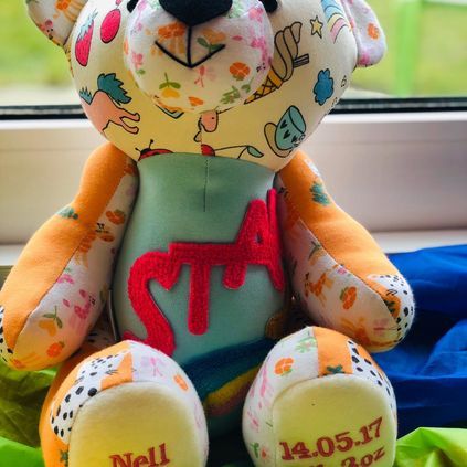 Customer image of Baby Clothing Memory Bear - Baby Girl