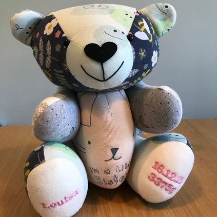 Customer image of Baby Clothing Memory Bear - Baby Girl