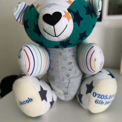 Customer image of Baby Clothing Memory Bear - Baby Boy