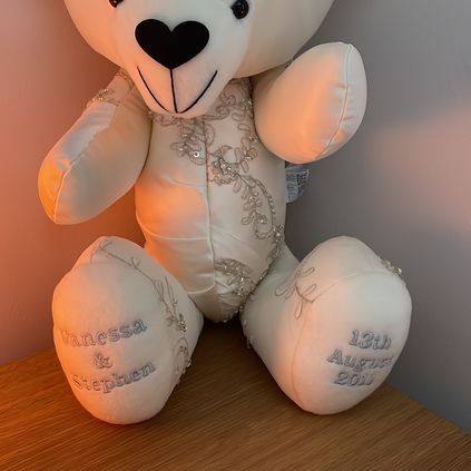 Customer image of Wedding Dress Memory Bear