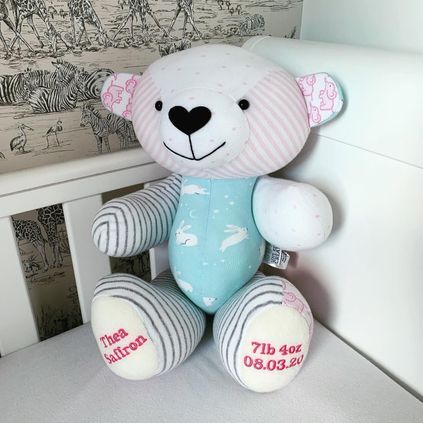 Customer image of Baby Clothing Memory Bear - Baby Girl