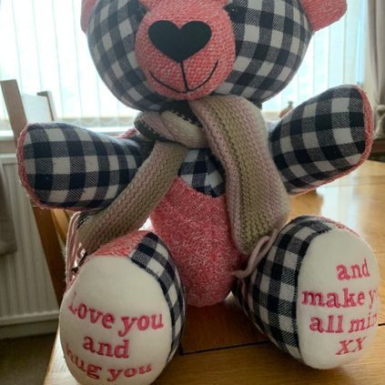 Customer image of Female Cardigan / Jumper Memory Bear