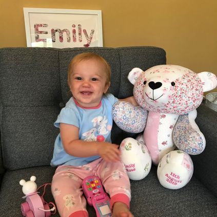 Customer image of Baby Clothing Memory Bear - Baby Girl