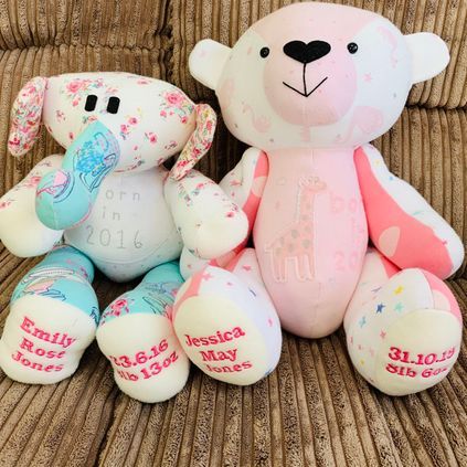 Customer image of Baby Clothing Memory Bear - Baby Girl