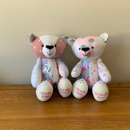 Customer image of Baby Clothing Memory Bear - Baby Girl