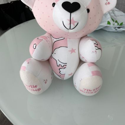 Customer image of Baby Clothing Memory Bear - Baby Girl