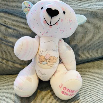 Customer image of Baby Clothing Memory Bear - Baby Girl