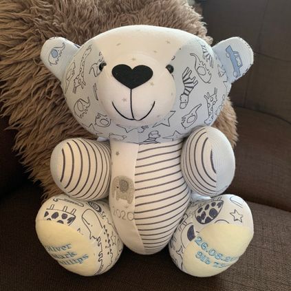 Customer image of Baby Clothing Memory Bear - Baby Boy