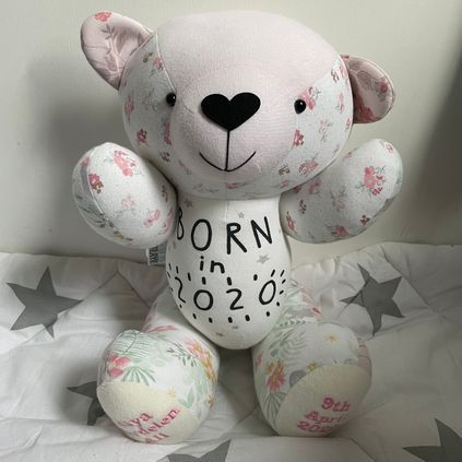 Customer image of Baby Clothing Memory Bear - Baby Girl