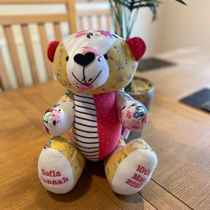 Customer image of Baby Clothing Memory Bear - Baby Girl