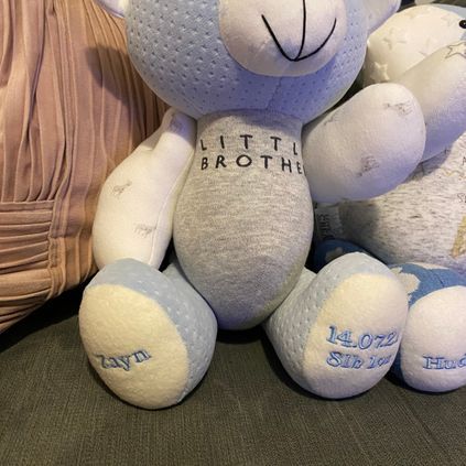 Customer image of Baby Clothing Memory Bear - Baby Boy