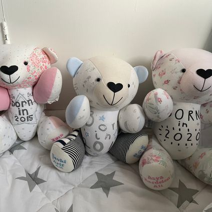 Customer image of Baby Clothing Memory Bear - Baby Girl
