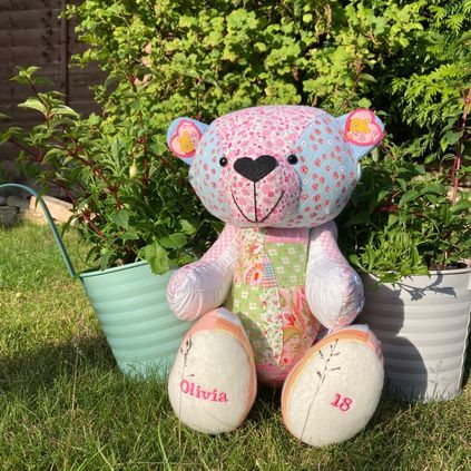 Customer image of Baby Clothing Memory Bear - Baby Girl