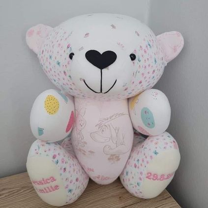Customer image of Baby Clothing Memory Bear - Baby Girl