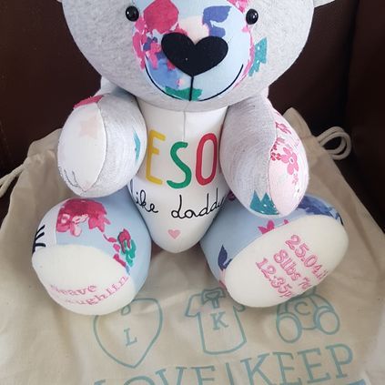 Customer image of Baby Clothing Memory Bear - Baby Girl
