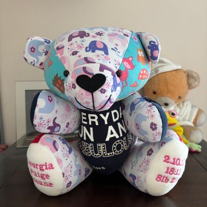 Customer image of Baby Clothing Memory Bear - Baby Girl