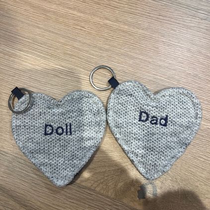 Customer image of Heart-Shaped Keepsake Keyring