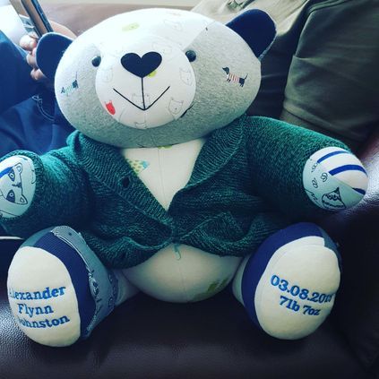 Customer image of Baby Clothing Memory Bear - Baby Boy