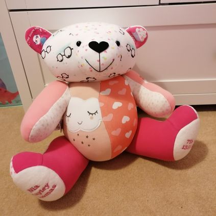 Customer image of Baby Clothing Memory Bear - Baby Girl