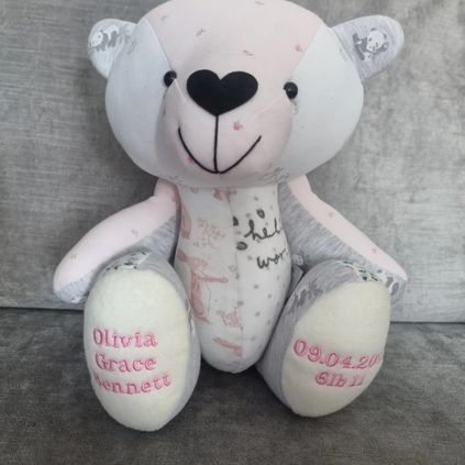 Customer image of Baby Clothing Memory Bear - Baby Girl