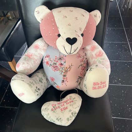 Customer image of Baby Clothing Memory Bear - Baby Girl