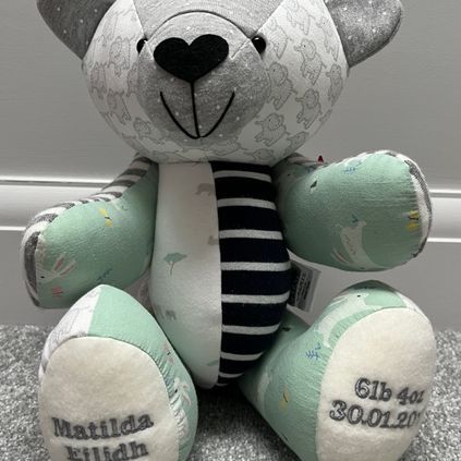 Customer image of Baby Clothing Memory Bear - Baby Girl