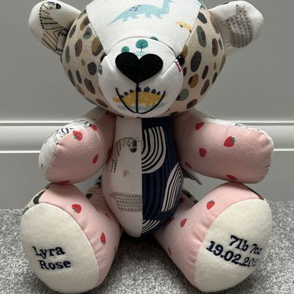 Customer image of Baby Clothing Memory Bear - Baby Girl