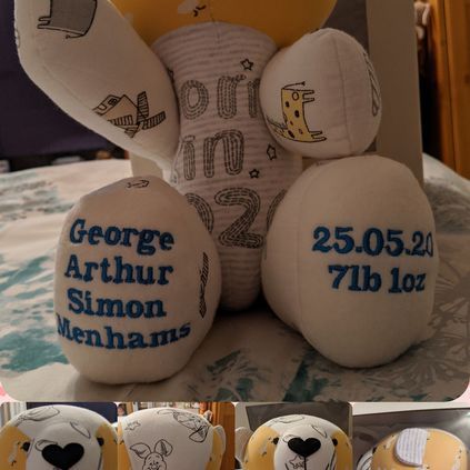 Customer image of Baby Clothing Memory Bear - Baby Boy