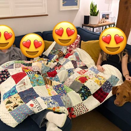 Customer image of Memory Blanket / Quilt with Popcorn Bobble Edging
