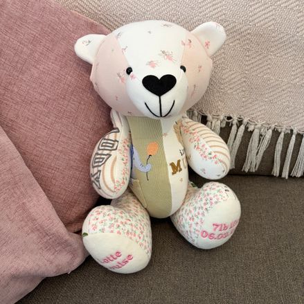 Customer image of Baby Clothing Memory Bear - Baby Girl