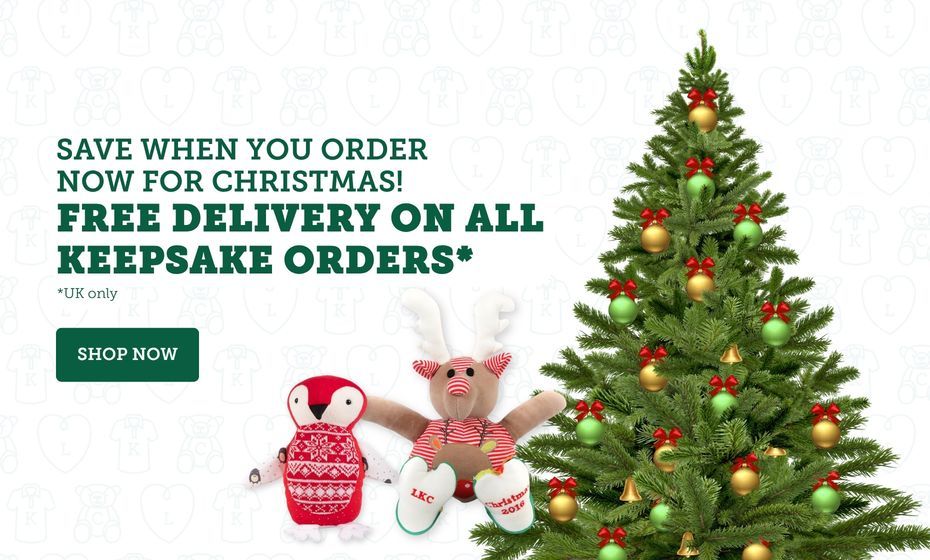 Free delivery on all keepsakes