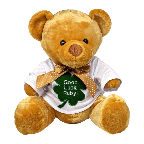 Teddy Bear with Personalised 'Good Luck' T Shirt