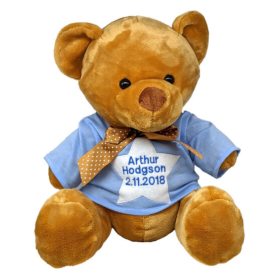 Teddy Bear with Personalised Christening / Baptism T Shirt