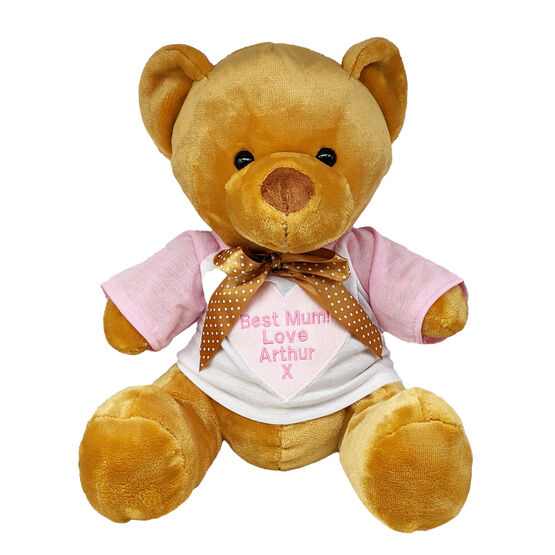Teddy Bear with Personalised Mother's Day T Shirt